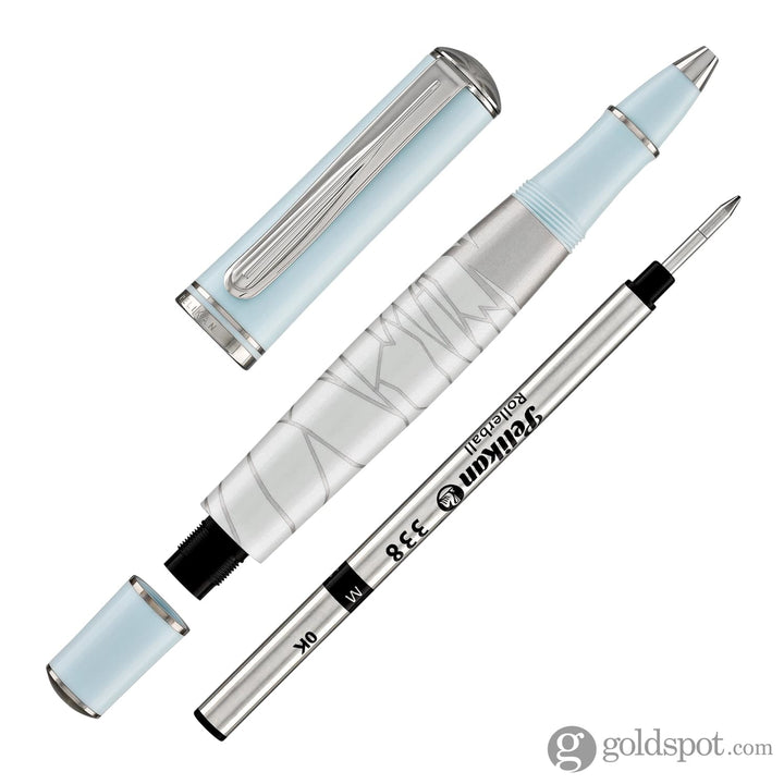 Pelikan Rollerball Pen Eternal Ice in Light Blue & White with Palladiu