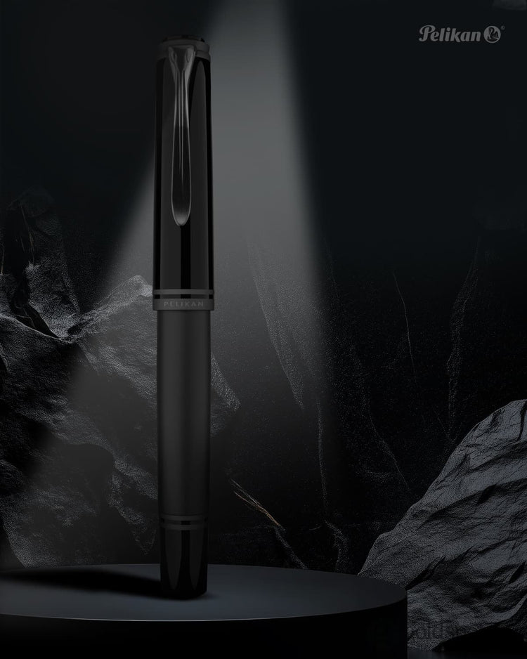 Pelikan Souverän M809 Fountain Pen in Black Matte - 18K Gold Nib Fountain Pen