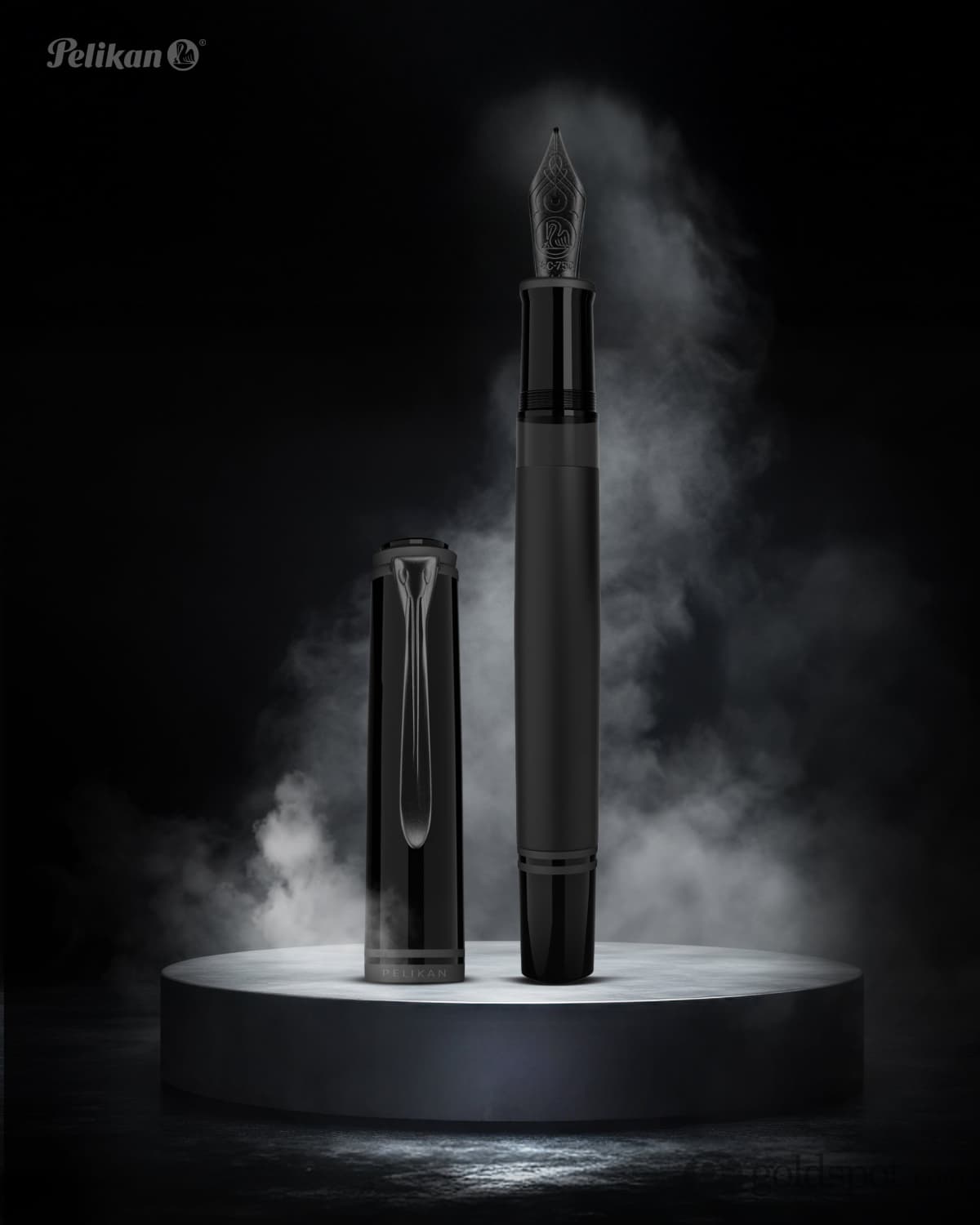 Pelikan Souverän M809 Fountain Pen in Black Matte - 18K Gold Nib Fountain Pen