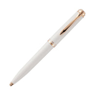 Pelikan Souveran 600 Ballpoint Pen in White & Rose Gold Trim