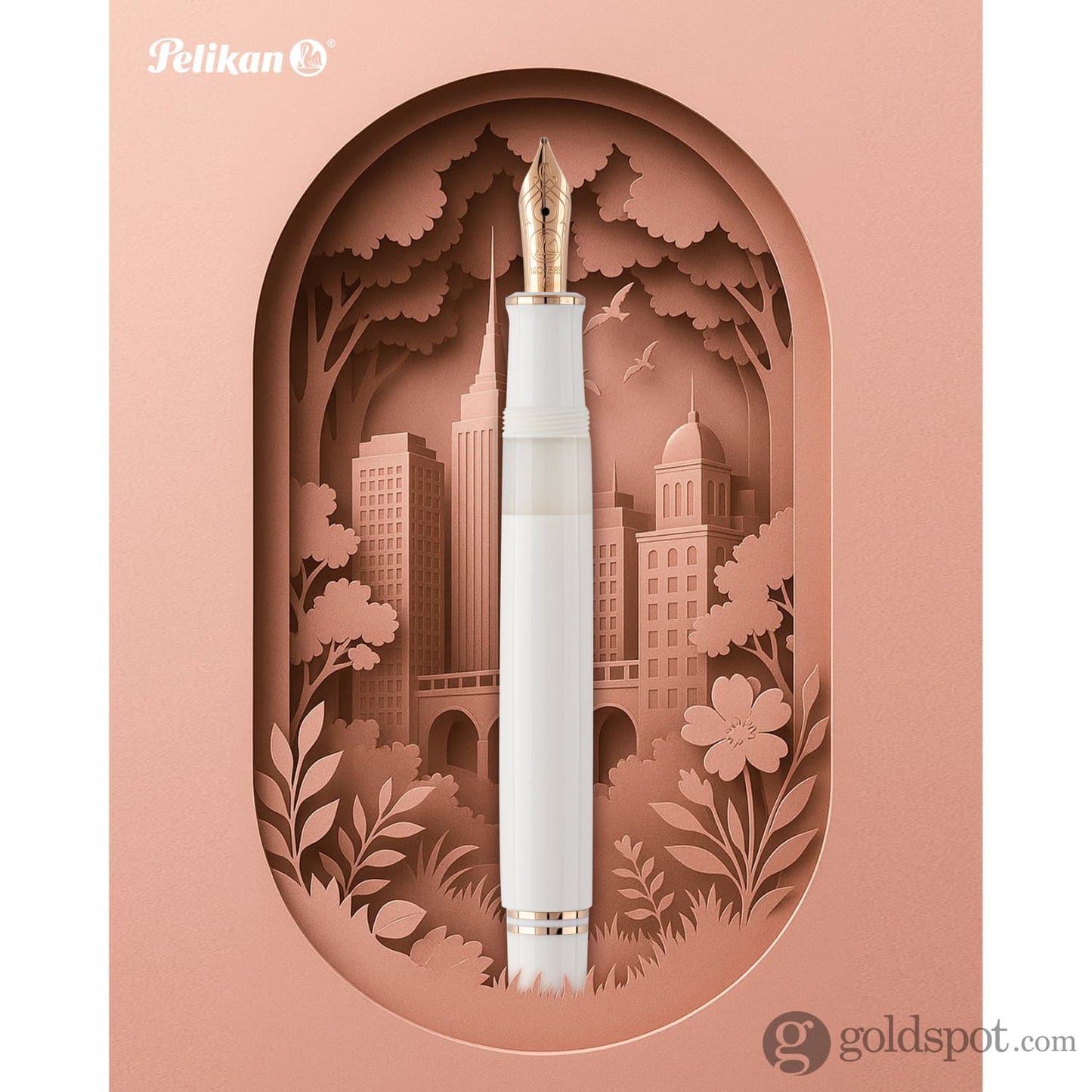 Pelikan Souveran 600 Fountain Pen in White & Rose Gold Trim Fountain Pen
