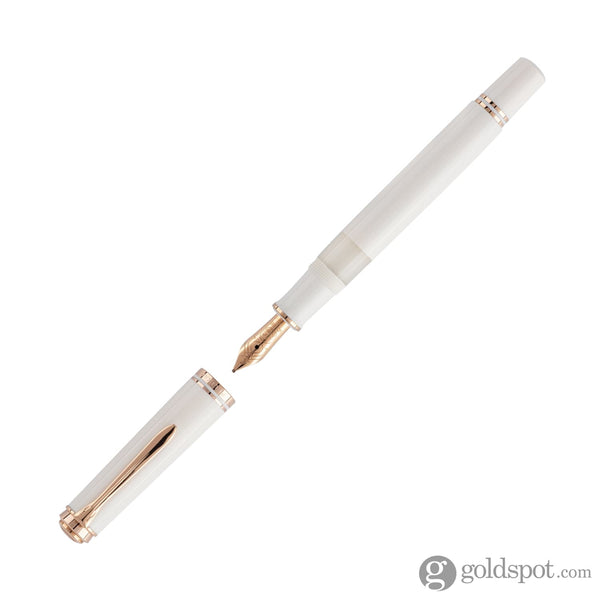 Pelikan Souveran 600 Fountain Pen in White & Rose Gold Trim Fountain Pen