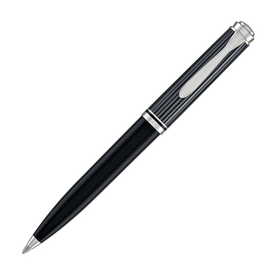 Pelikan Souveran 605 Stresemann Ballpoint Pen in Black Anthracite Stripes