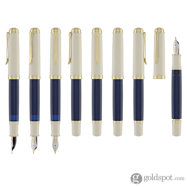 Pelikan Souveran 800 Fountain Pen in Cream Blue - Special Edition Fountain Pen