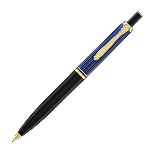 Pelikan Souveran D400 Mechanical Pencil in Black & Blue with Gold Trim - 0.7mm