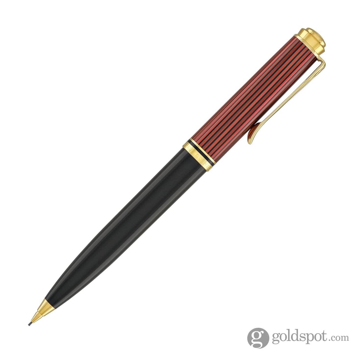 Pelikan Souveran D600 Mechanical Pencil in Black & Red with Gold Trim - 0.7mm Mechanical Pencils