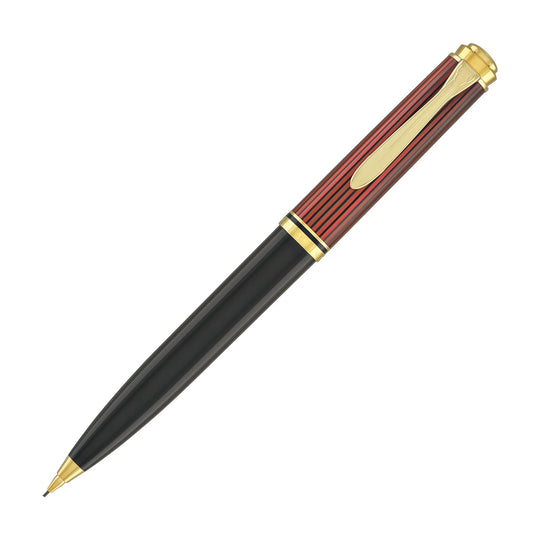 Pelikan Souveran D600 Mechanical Pencil in Black & Red with Gold Trim - 0.7mm