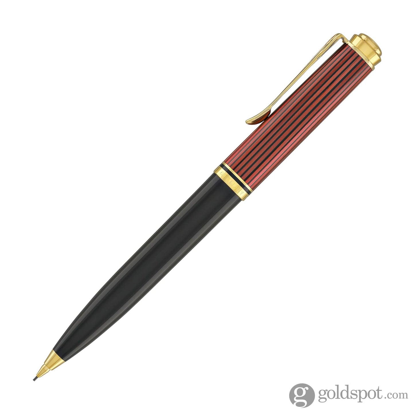Pelikan Souveran D600 Mechanical Pencil in Black & Red with Gold Trim - 0.7mm Mechanical Pencils