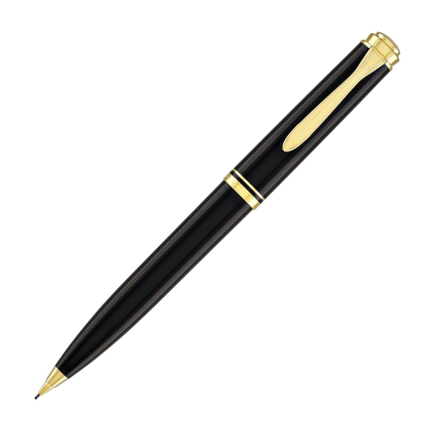 Pelikan Souveran D600 Mechanical Pencil in Black with Gold Trim - 0.7mm Mechanical Pencils