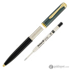 Pelikan Souveran K600 Ballpoint Pen in Black & Green with Gold Trim Ballpoint Pens