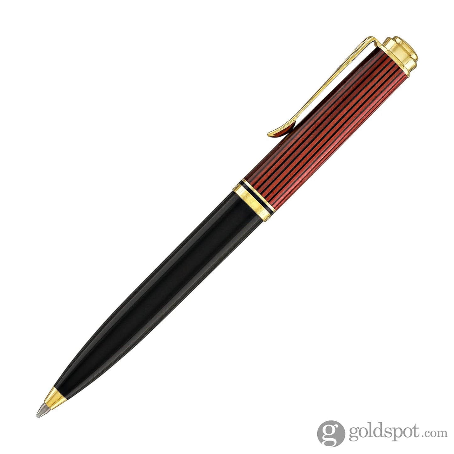 Pelikan Souveran K600 Ballpoint Pen in Black & Red with Gold Trim Ballpoint Pens