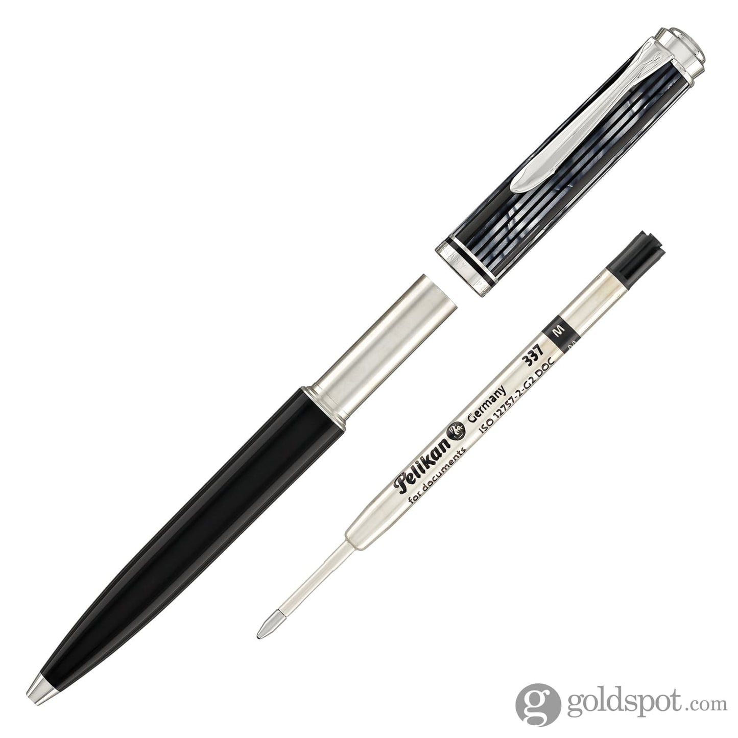 Pelikan Souveran K605 Ballpoint Pen in Tortoiseshell & Black Ballpoint Pens