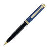 Pelikan Souveran K800 Ballpoint Pen in Black & Blue with Gold Trim Ballpoint Pens