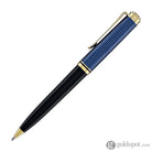 Pelikan Souveran K800 Ballpoint Pen in Black & Blue with Gold Trim Ballpoint Pens
