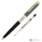 Pelikan Souveran K800 Ballpoint Pen in Black & Green with Gold Trim Ballpoint Pens