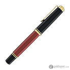 Pelikan Souveran M600 Fountain Pen in Black & Red with Gold Trim - 14K Gold Fountain Pen
