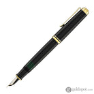 Pelikan Souveran M600 Fountain Pen in Black with Gold Trim - 14K Gold Fountain Pen