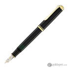 Pelikan Souveran M600 Fountain Pen in Black with Gold Trim - 14K Gold Fountain Pen