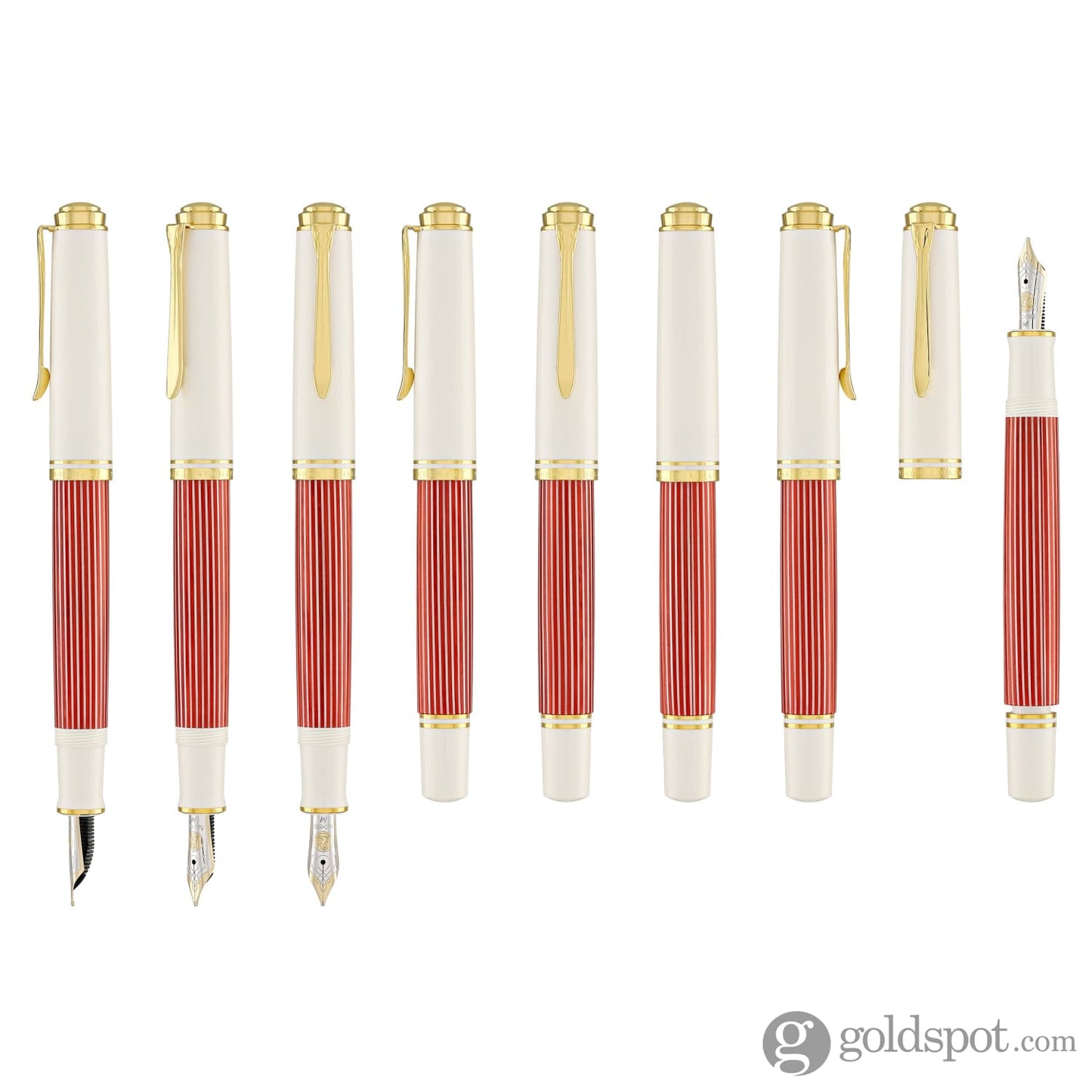 Pelikan Souveran M600 Fountain Pen in Red & White with Gold Trim Fountain Pen