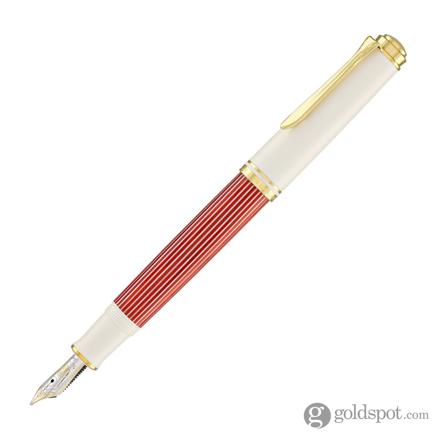 Pelikan Souveran M600 Fountain Pen in Red & White with Gold Trim Fountain Pen