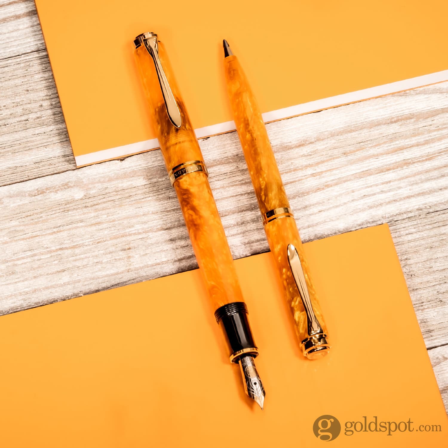 Pelikan Souveran M600 Fountain Pen in Vibrant Orange - Goldspot Pens