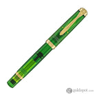 Pelikan Souveran M800 Fountain Pen in Green Demonstrator with Gold Trim - 18K Gold Fountain Pen