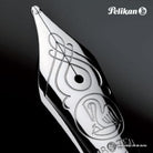 Pelikan Souveran M805 Fountain Pen in Black & Blue with Silver Trim - 18K Gold Fountain Pens