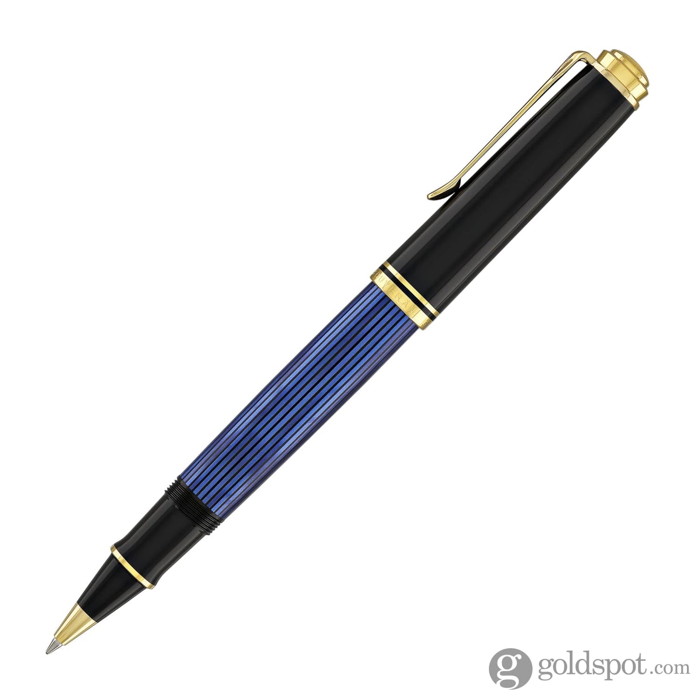 Pelikan Souveran R800 Rollerball Pen in Black & Blue with Gold Trim Rollerball Pen