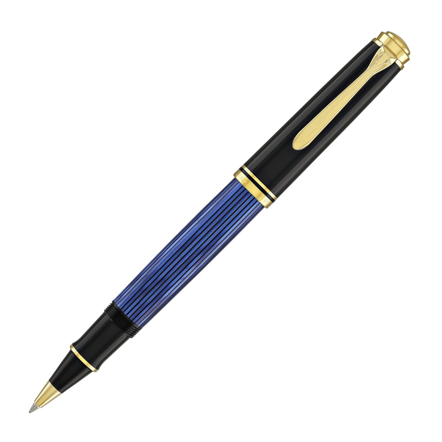 Pelikan Souveran R800 Rollerball Pen in Black & Blue with Gold Trim Rollerball Pen