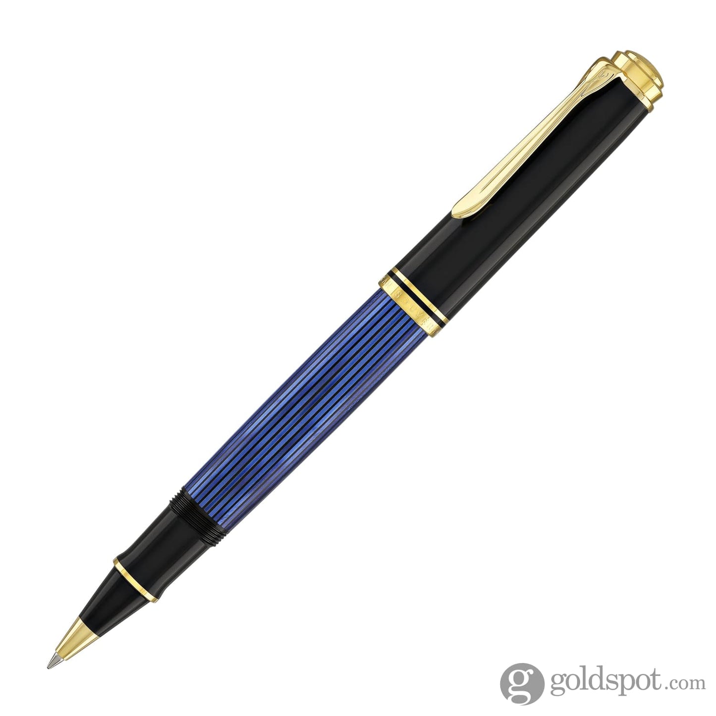 Pelikan Souveran R800 Rollerball Pen in Black & Blue with Gold Trim Rollerball Pen