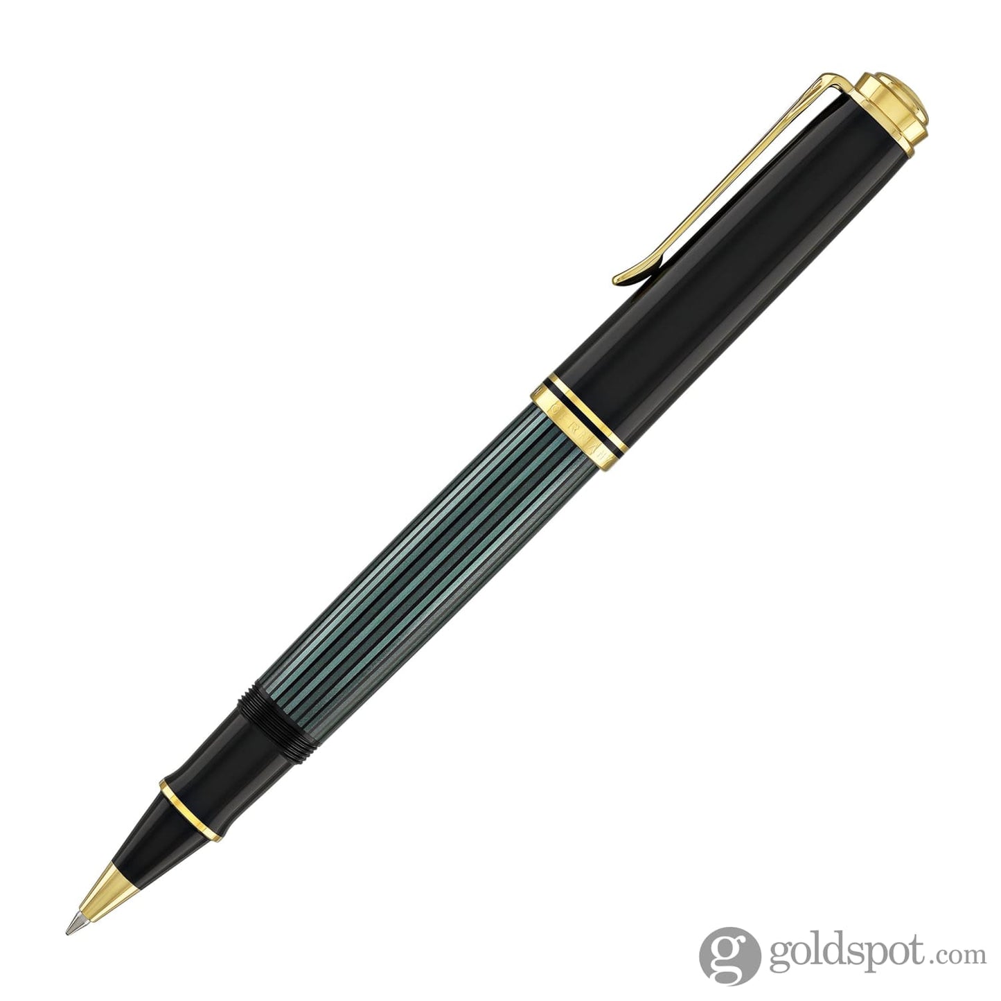 Pelikan Souveran R800 Rollerball Pen in Black & Green with Gold Trim Rollerball Pen