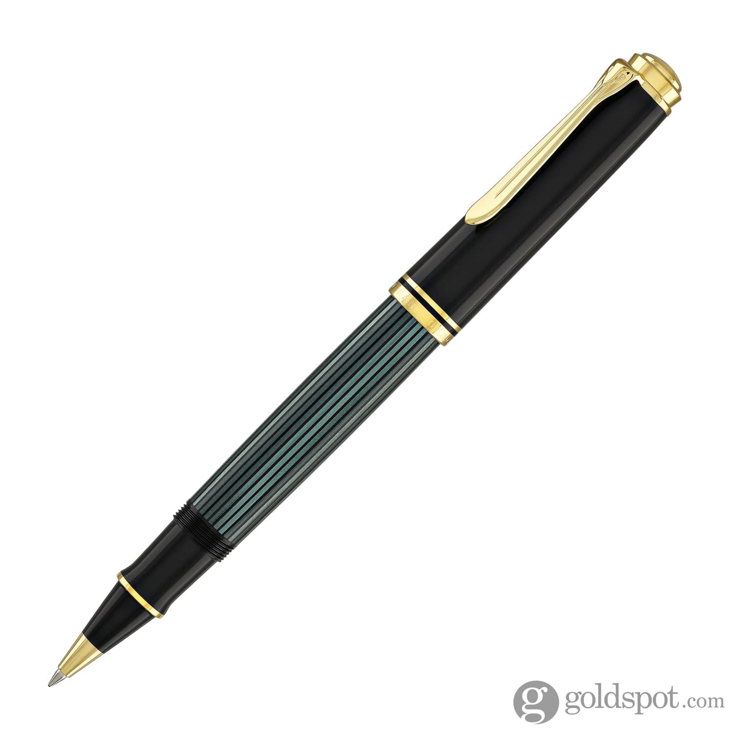 Pelikan Souveran R800 Rollerball Pen in Black & Green with Gold Trim Rollerball Pen
