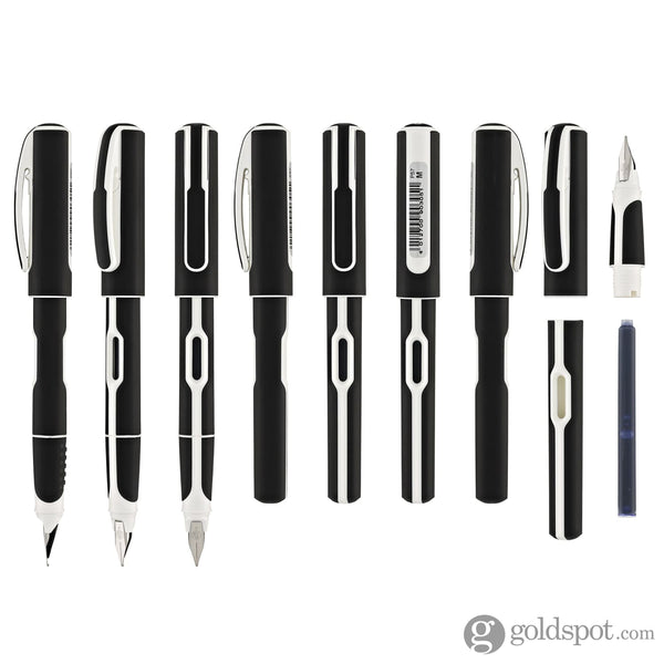 Pelikan Style Fountain Pen in Black/White - Medium Fountain Pen