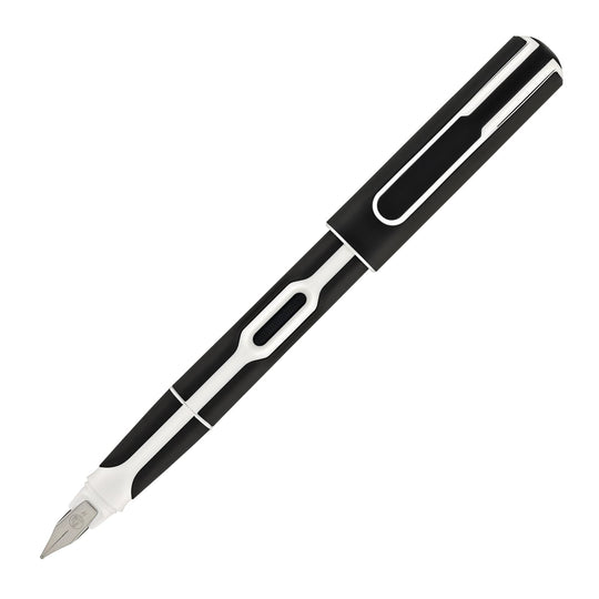 Pelikan Style Fountain Pen in Black/White - Medium