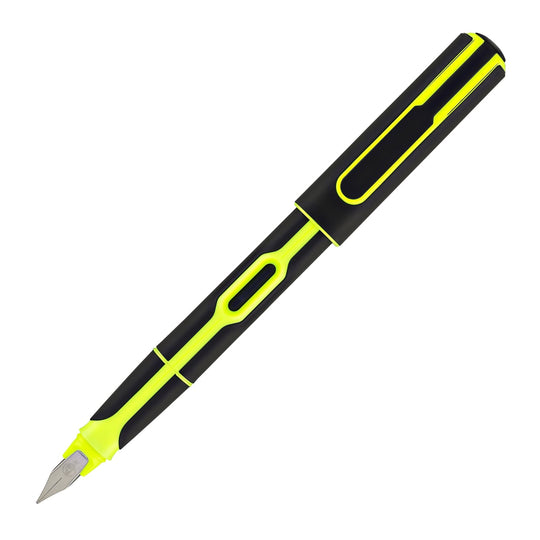 Pelikan Style Fountain Pen in Neon Yellow - Medium