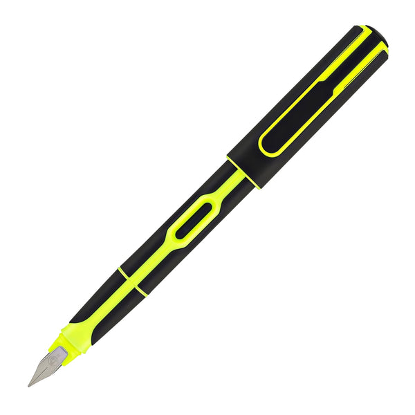 Pelikan Style Fountain Pen in Neon Yellow - Medium Fountain Pen