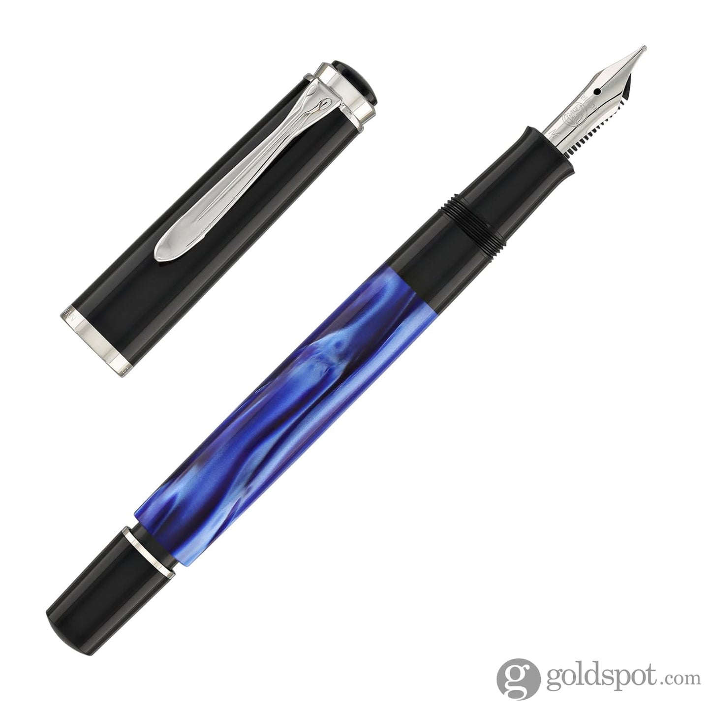Pelikan Traditional Series M205 Fountain Pen in Blue Marbled Fountain Pen