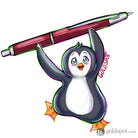 Pen-Guin Sticker Sticker