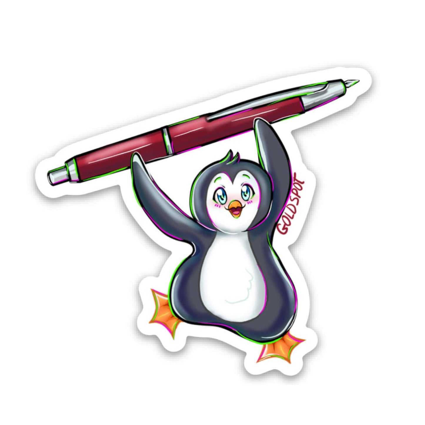 Pen-Guin Sticker Sticker
