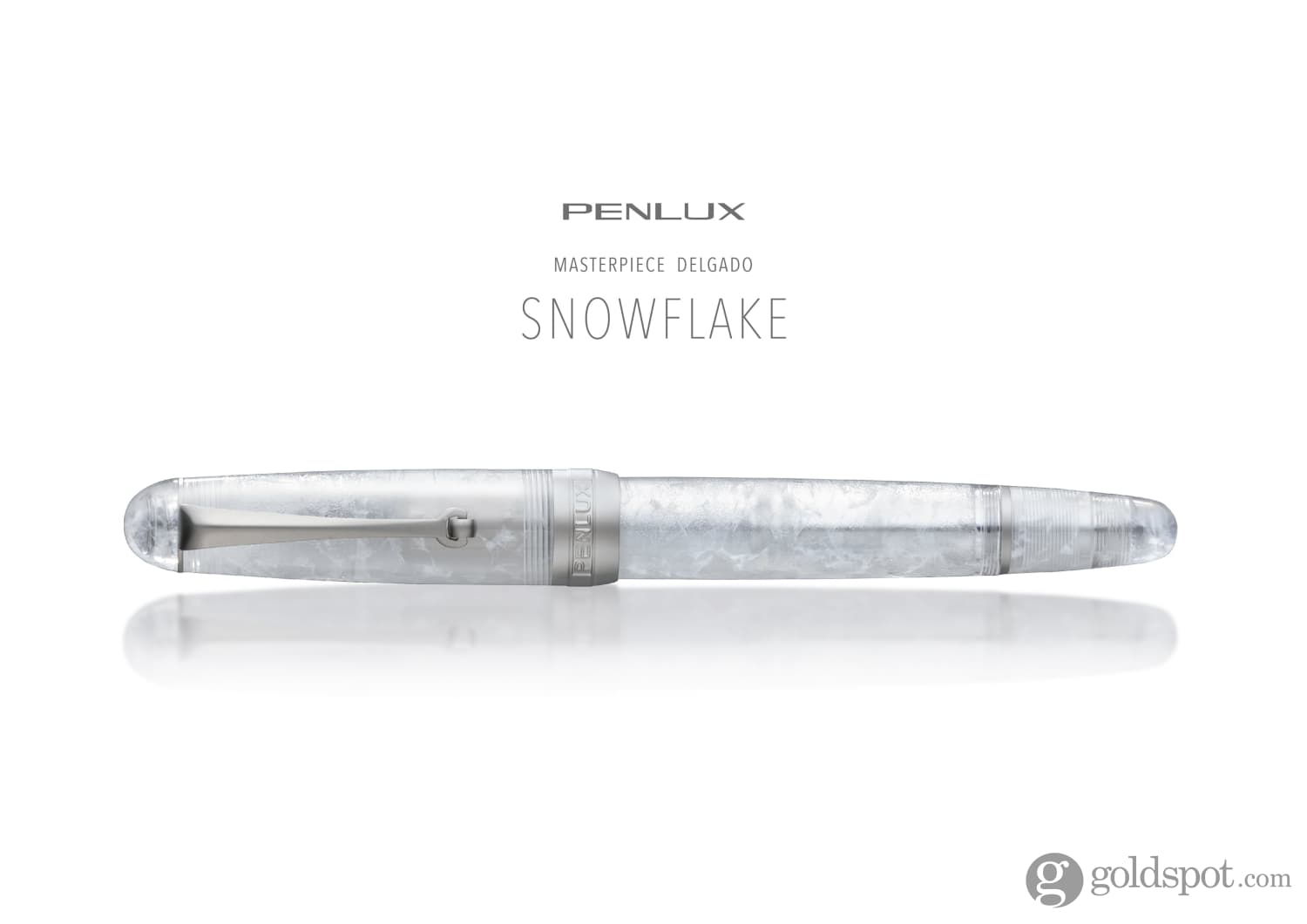 Penlux Masterpiece Delgado Fountain Pen in Snowflake - Goldspot Pens