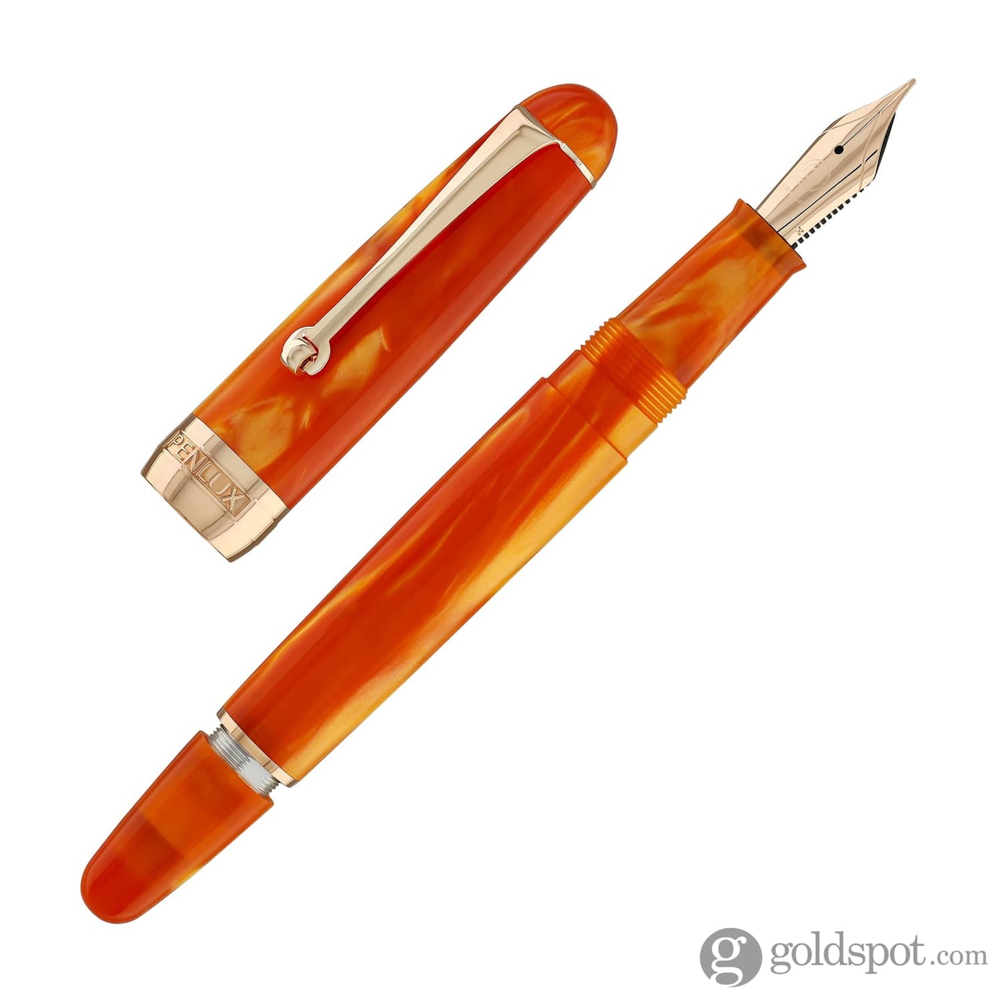 Penlux Masterpiece Delgado Fountain Pen in Tangerine Fountain Pen