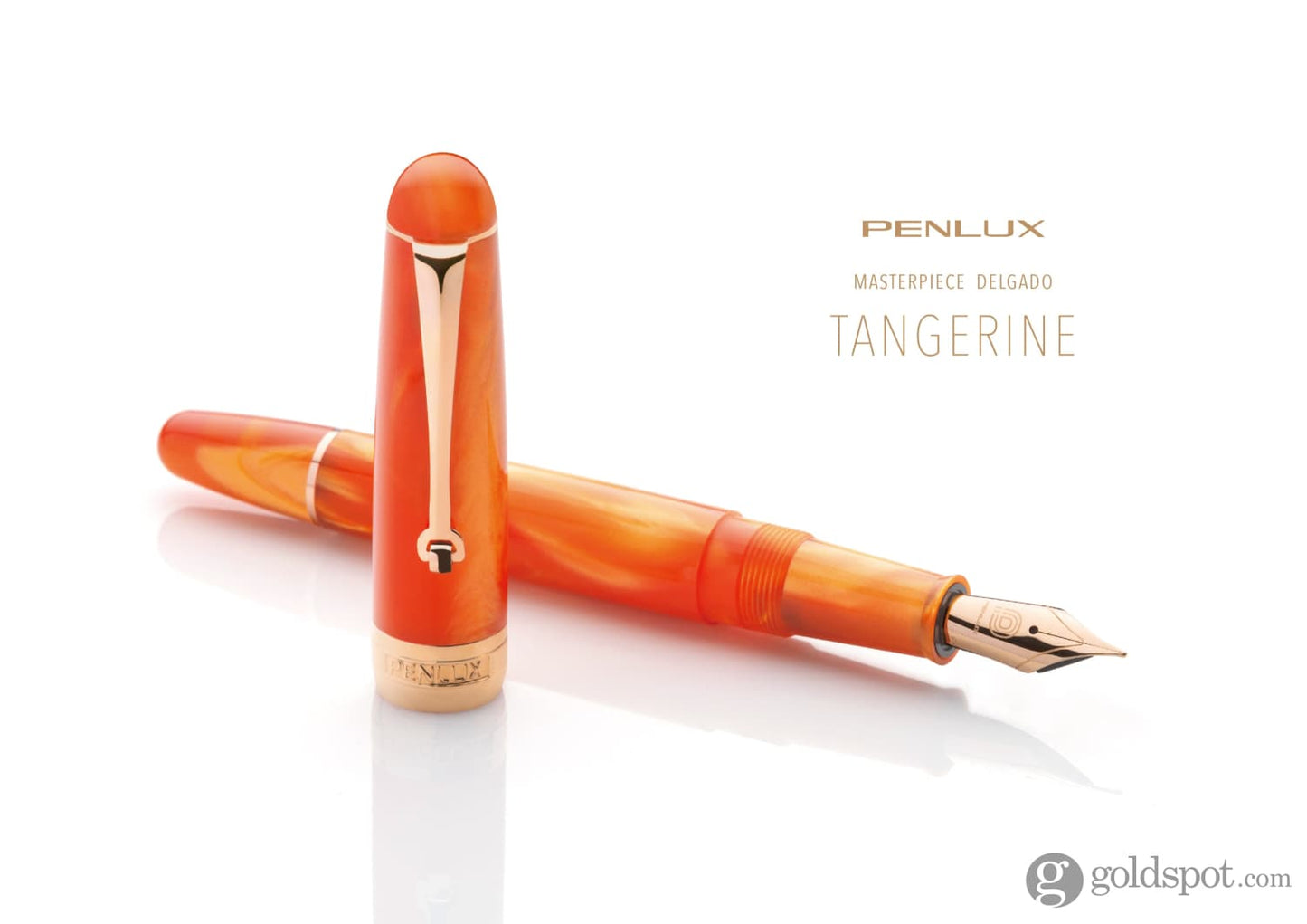 Penlux Masterpiece Delgado Fountain Pen in Tangerine Fountain Pen