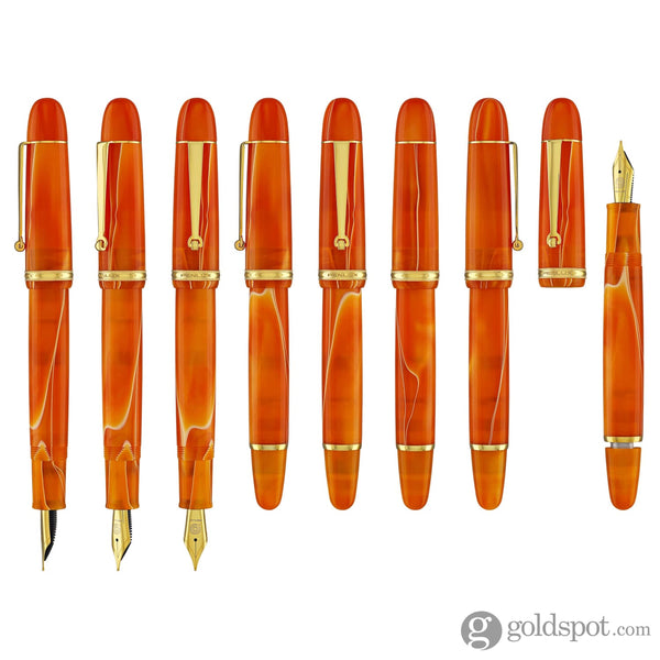 Penlux Masterpiece Grande Fountain Pen in Orange Swirl Fountain Pen