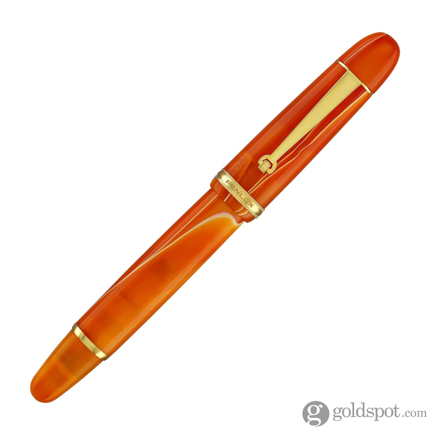 Penlux Masterpiece Grande Fountain Pen in Orange Swirl Fountain Pen