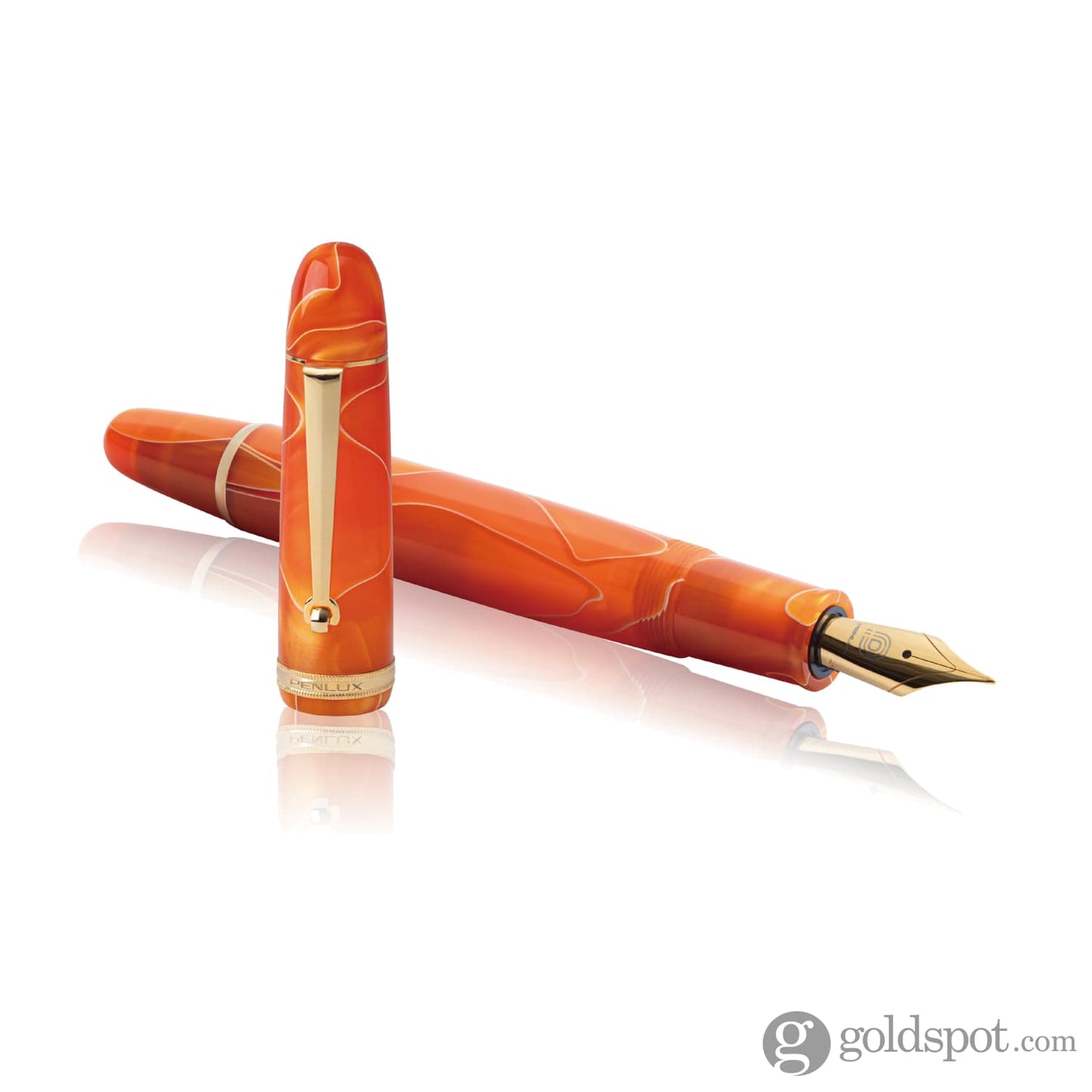 Penlux Masterpiece Grande Fountain Pen in Orange Swirl Fountain Pen