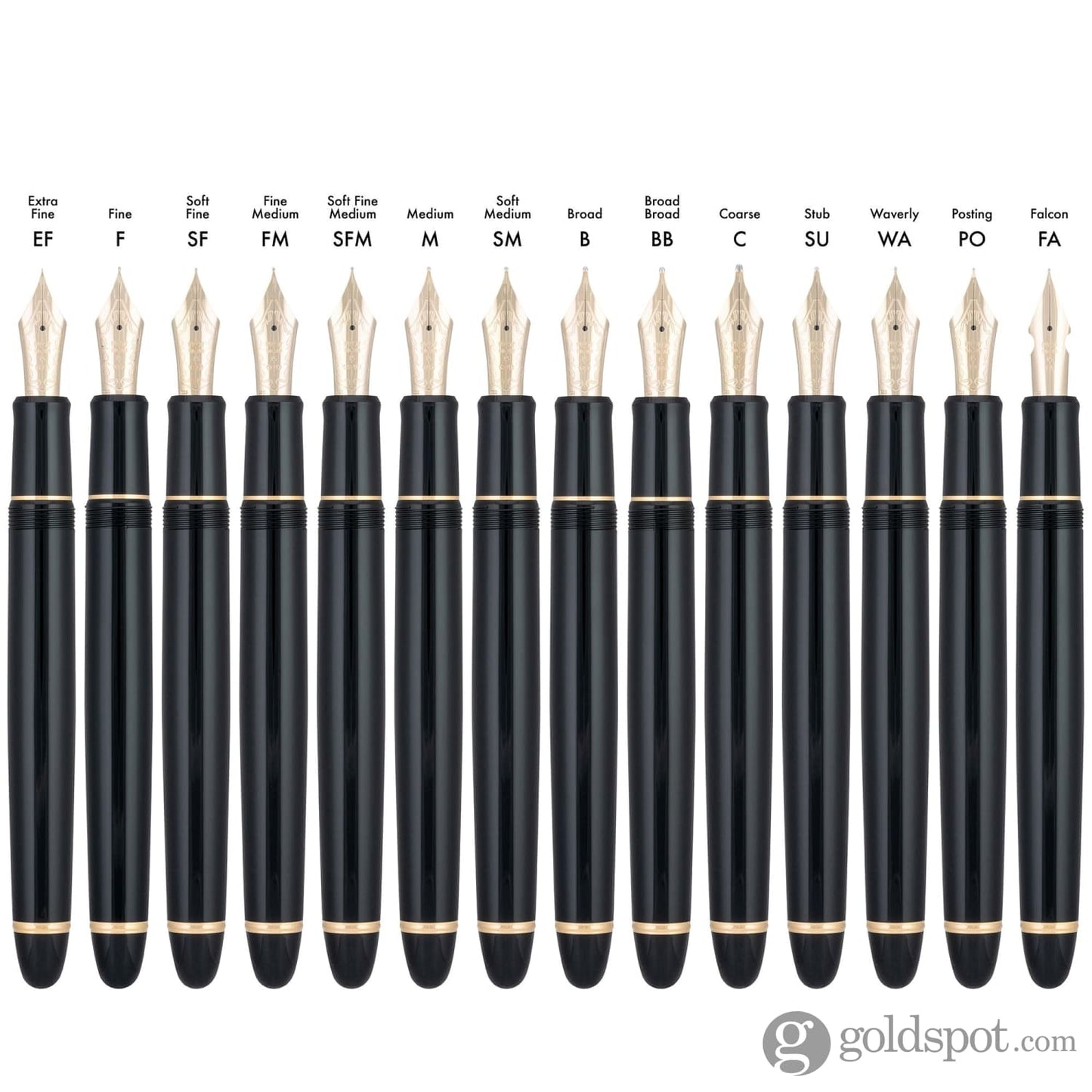 Pilot Custom 743 Fountain Pen in Black/Gold - 14kt Gold Fountain Pen