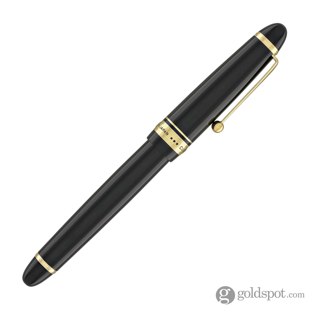 Pilot Custom 743 Fountain Pen in Black with Gold trim - 14kt Gold 
