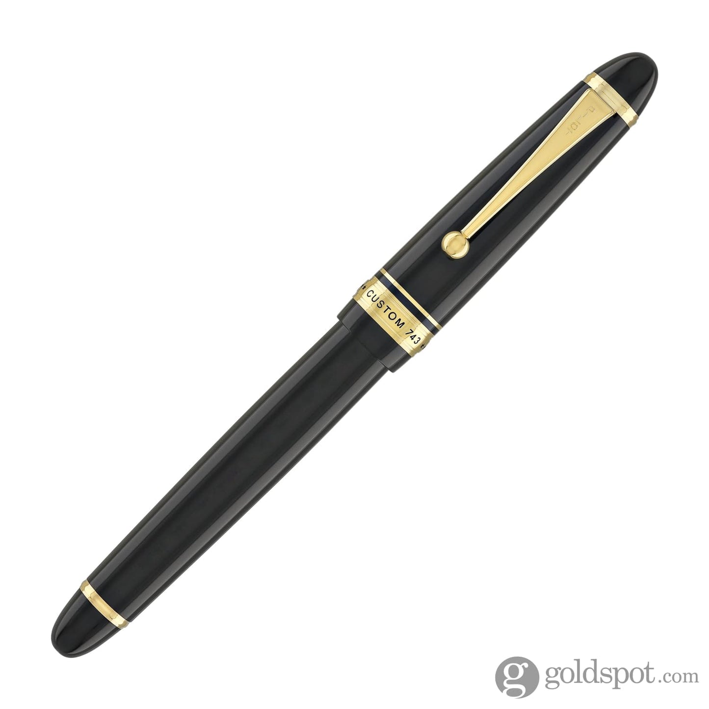 Pilot Custom 743 Fountain Pen in Black/Gold - 14kt Gold Fountain Pen