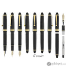 Pilot Custom 743 Fountain Pen in Black/Gold - 14kt Gold Fountain Pen