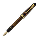 Pilot Custom 823 Fountain Pen in Amber with Gold Trim - 14K Gold Fountain Pen